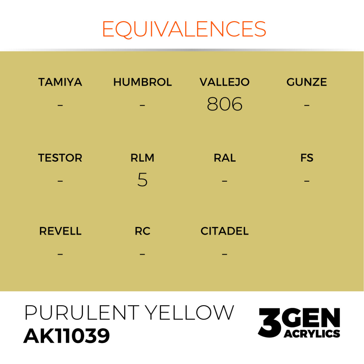 AK11039 PURULENT YELLOW