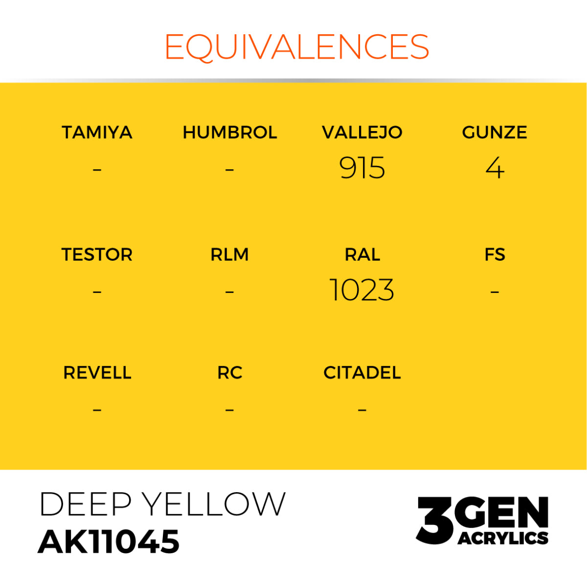 AK11045 DEEP YELLOW