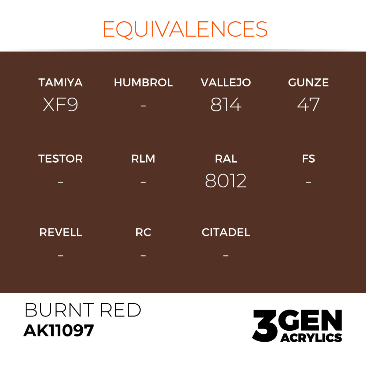 AK11097 BURNT RED