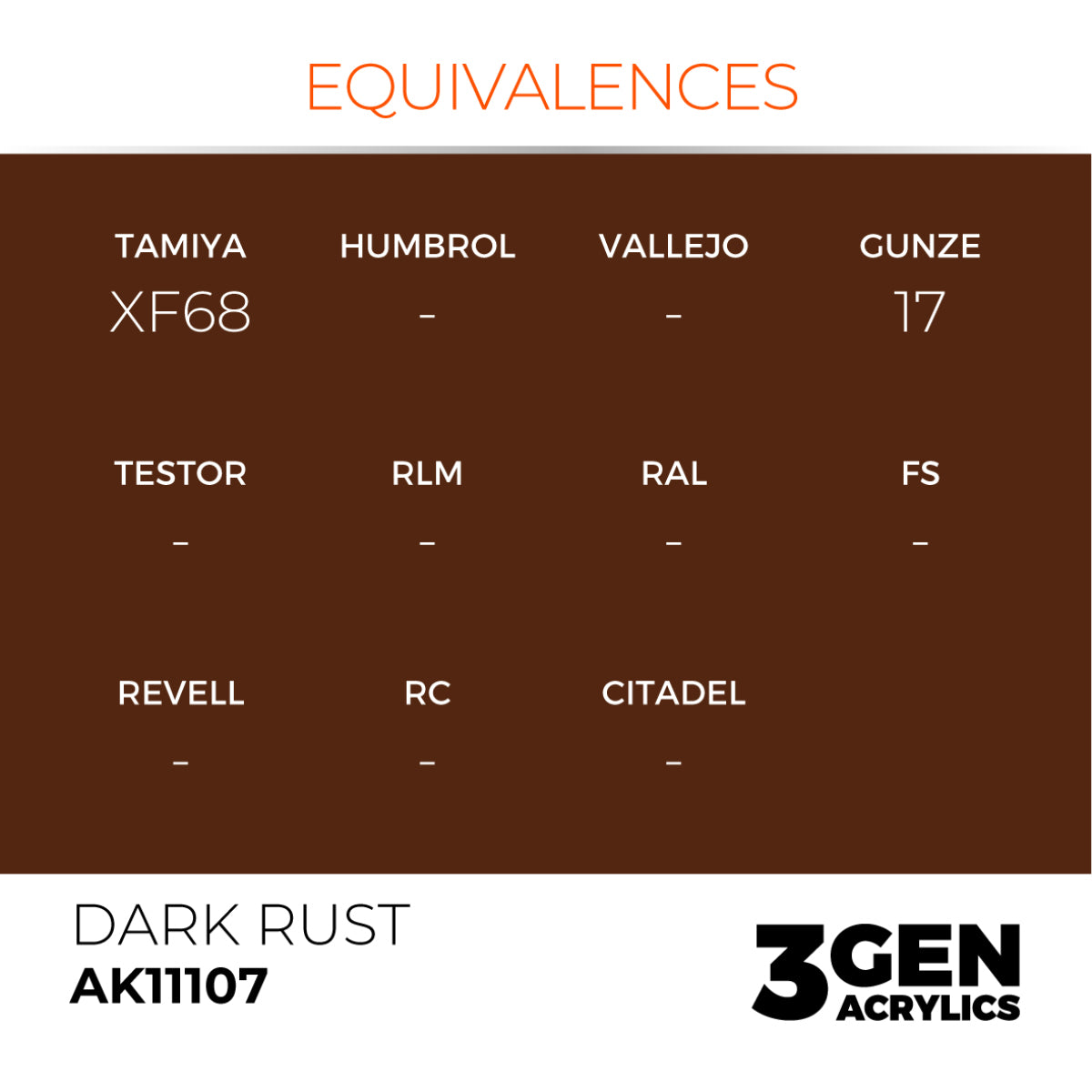 AK11107 DARK RUST