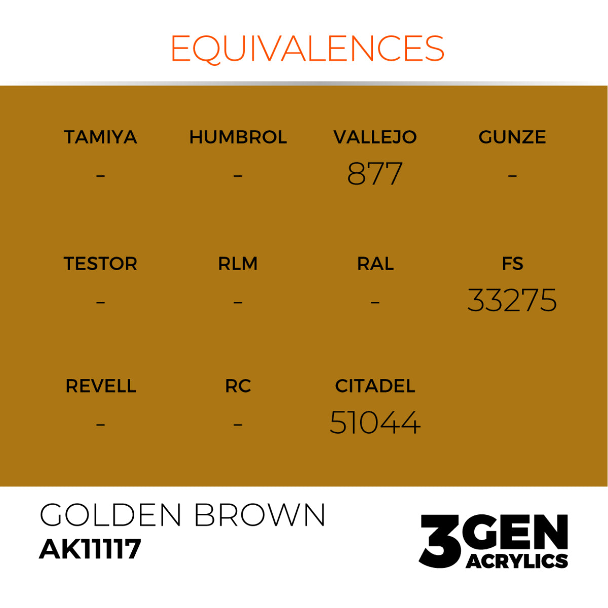 AK11117 GOLDEN BROWN