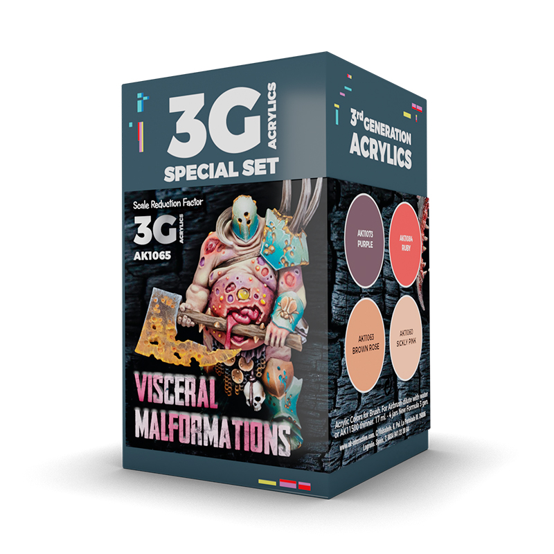 AK1065 WARGAME COLOR SET. VISCERAL MALFORMATIONS