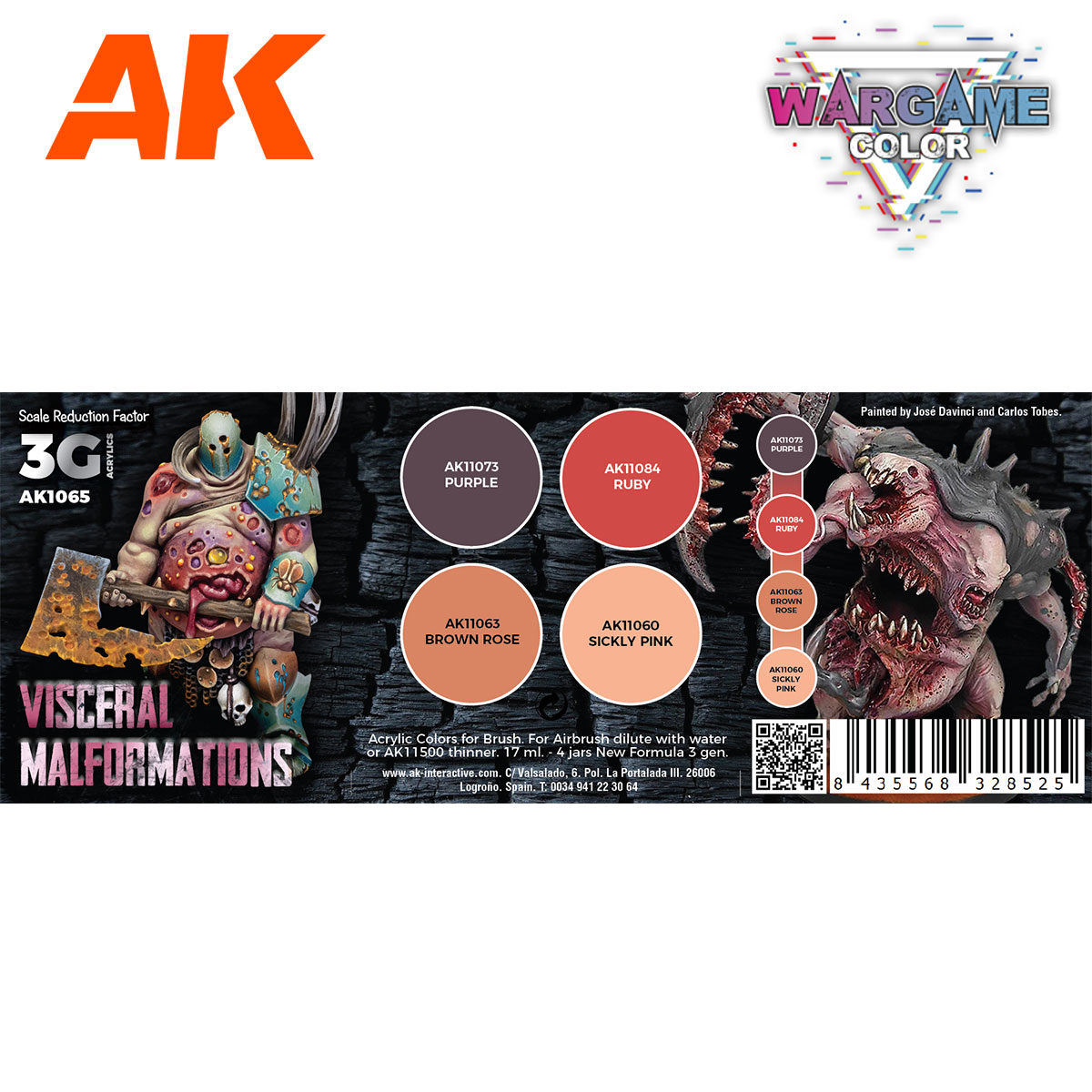 AK1065 WARGAME COLOR SET. VISCERAL MALFORMATIONS