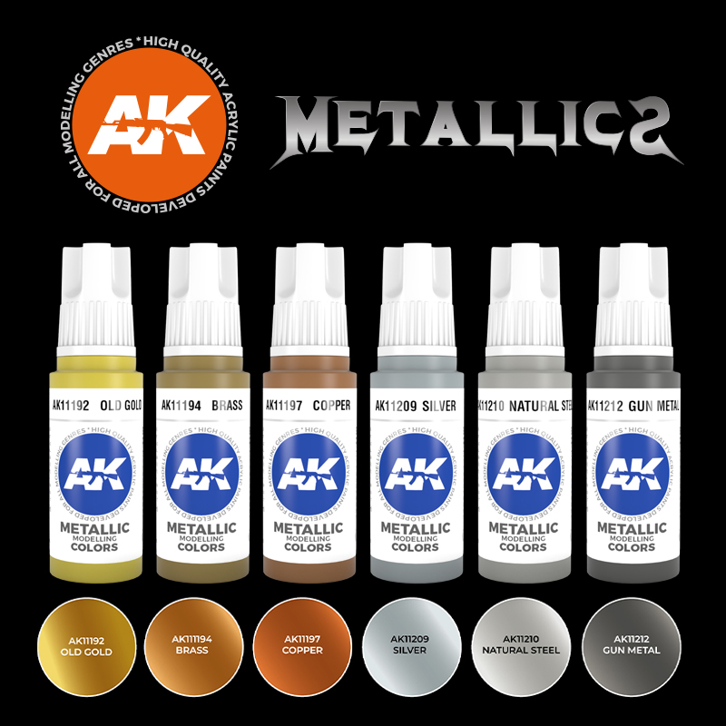 AK11608 SET COLORES METALIZADOS