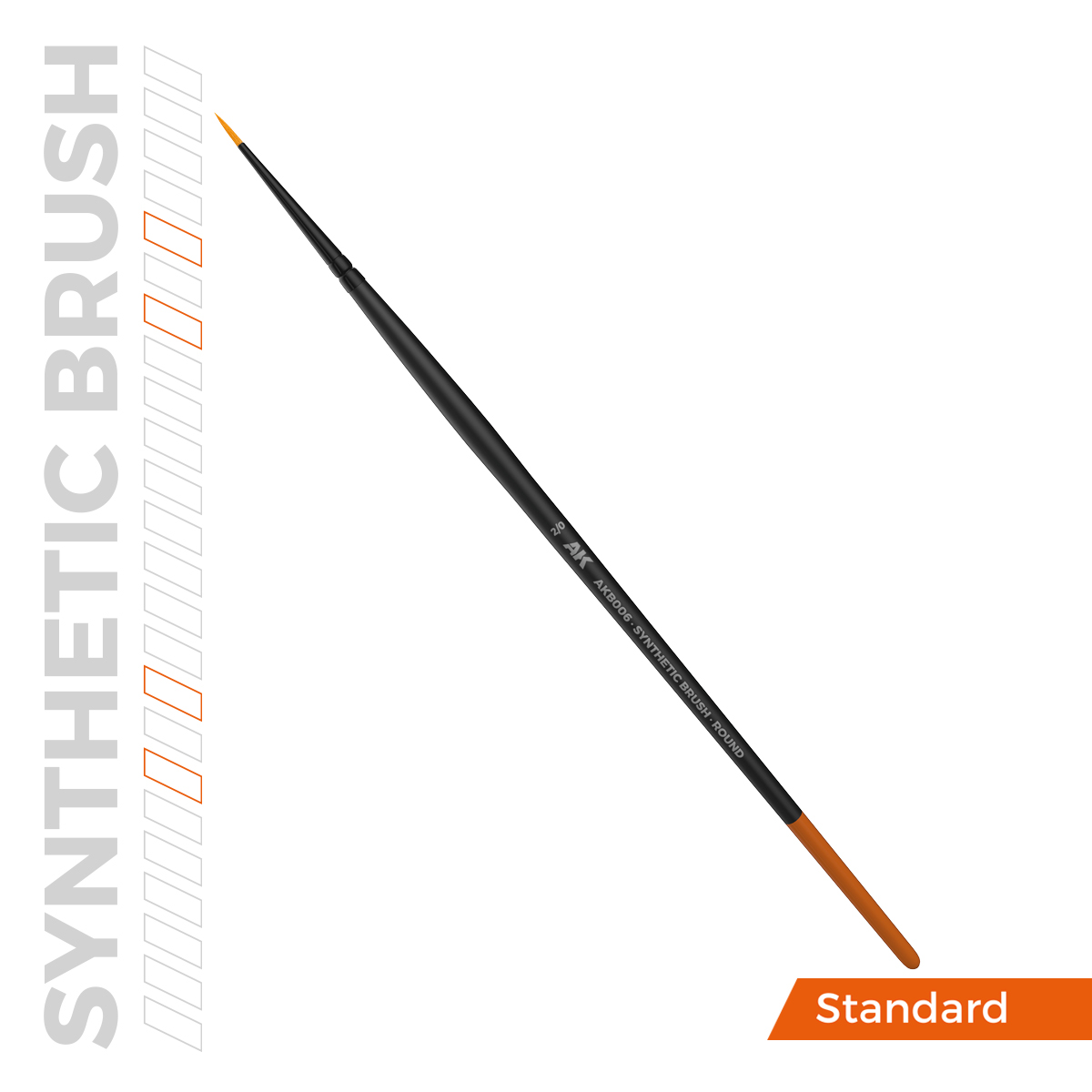 AKB006 AK SYNTHETIC BRUSH – ROUND 2/0