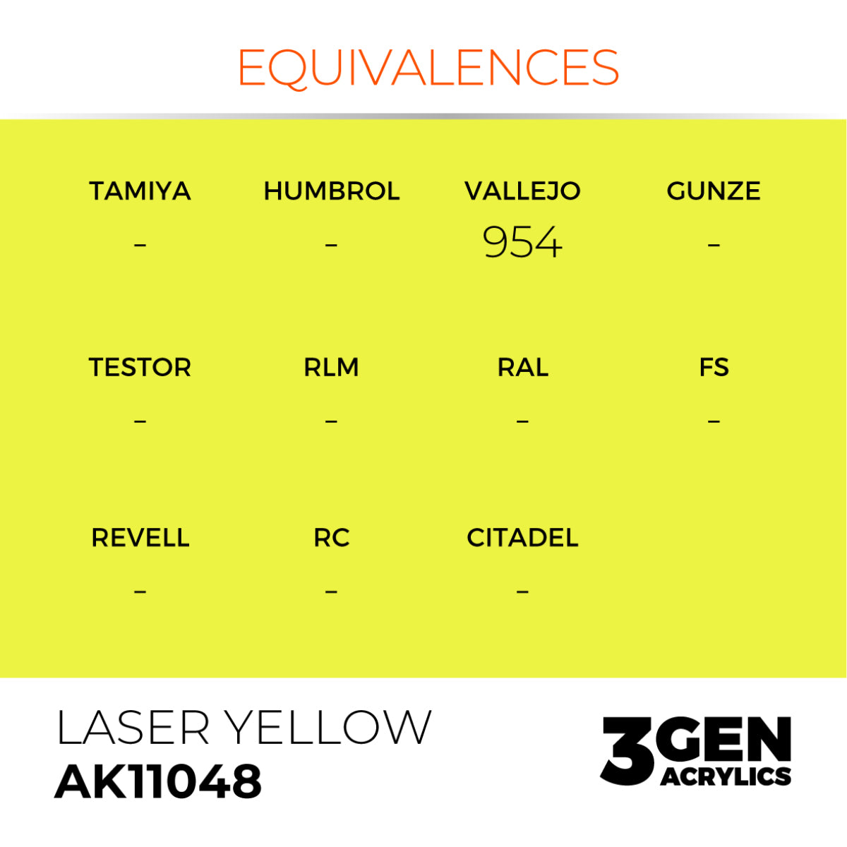 AK11048 LASER YELLOW