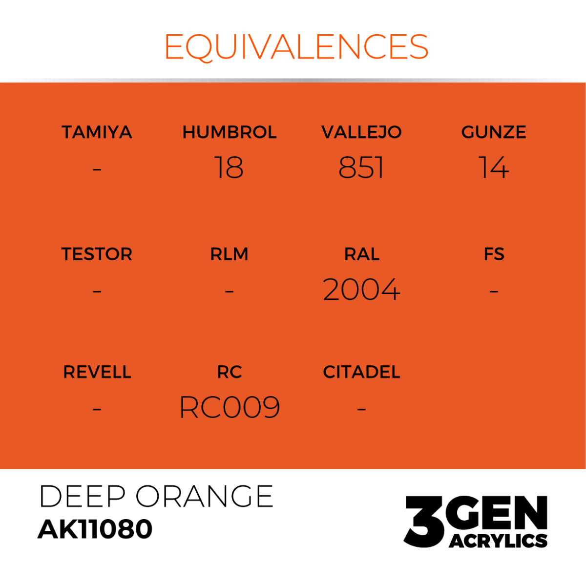 AK11080 DEEP ORANGE