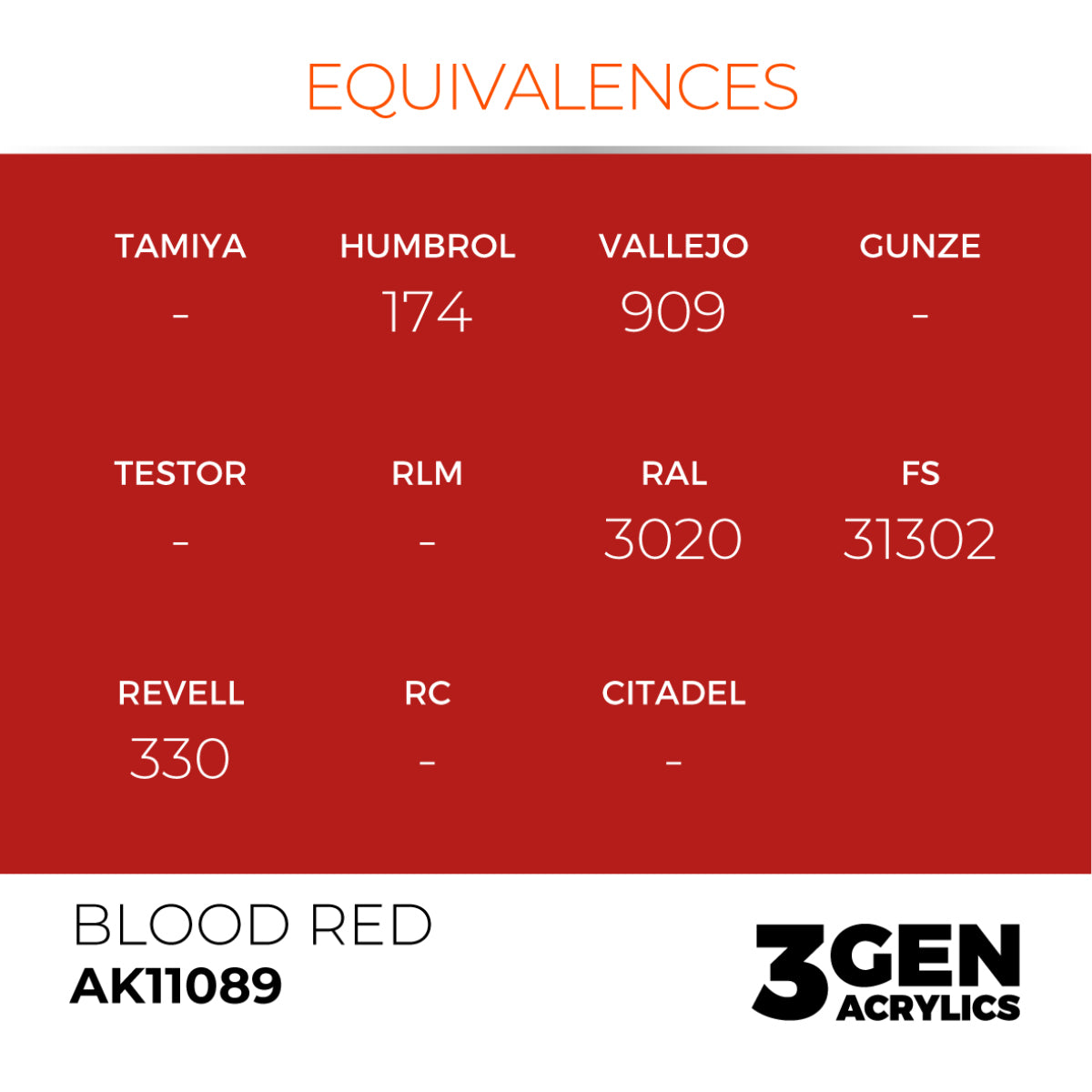 AK11089 BLOOD RED