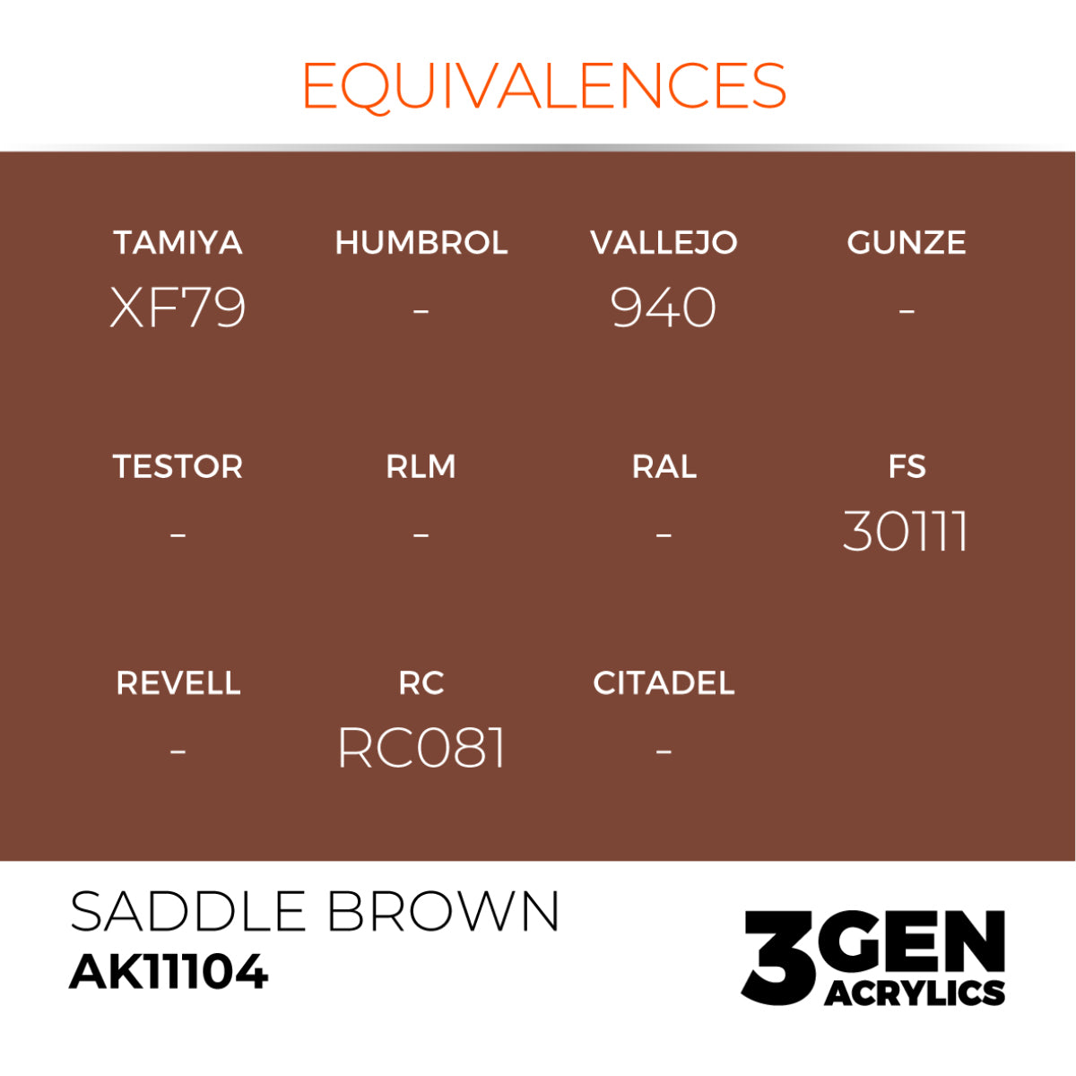 AK11104 SADDLE BROWN