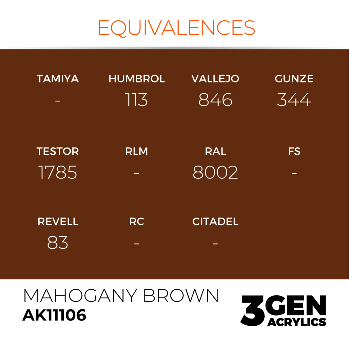 AK11106 MAHOGANY BROWN