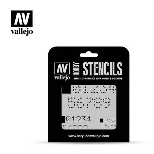 ST-SF004 Digital Numbers Stencil