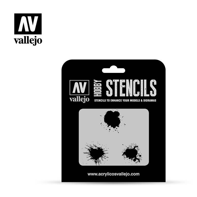 ST-TX005 Paint Stains Stencil