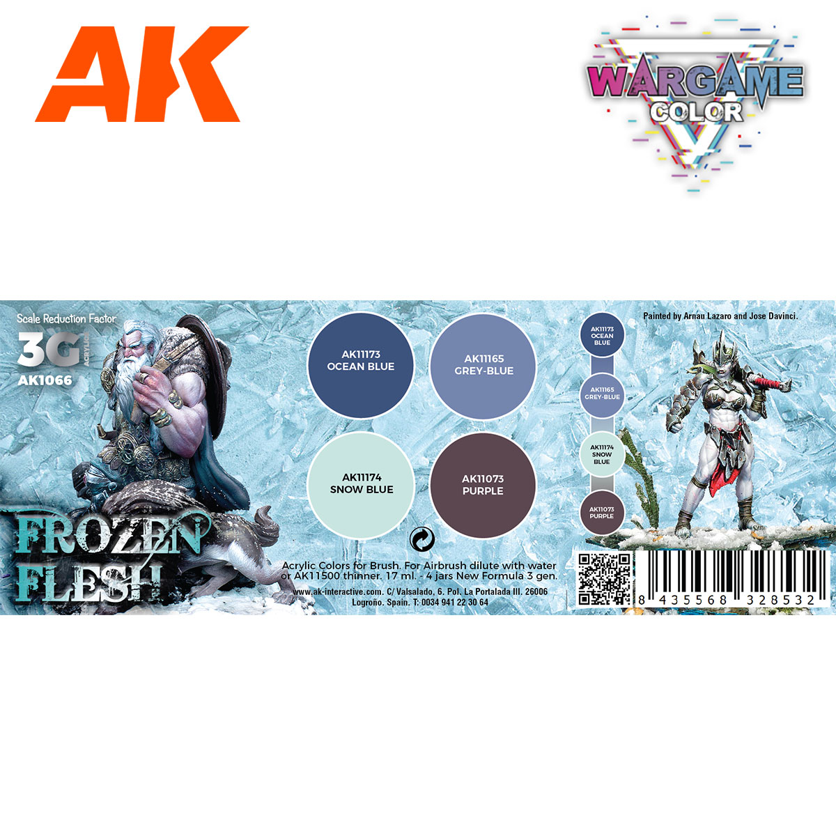 AK1066 WARGAME COLOR SET. FROZEN FLESH