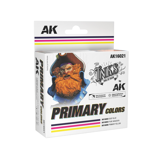 AK16021 SET DE TINTAS DE COLORES PRIMARIOS – PRIMARY COLORS INK SET
