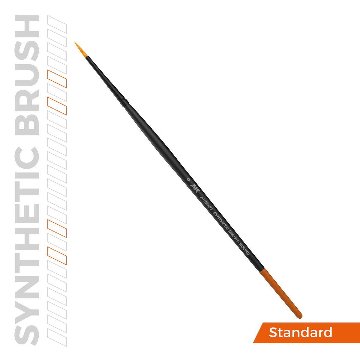 AKB007 AK SYNTHETIC BRUSH – ROUND 0